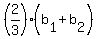%282%2F3%29+%2A+%28b%5B1%5D+%2B+b%5B2%5D%29
