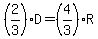 %282%2F3%29D=%284%2F3%29R