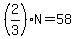 %282%2F3%29N=58