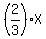 %282%2F3%29X
