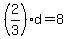 %282%2F3%29d=8