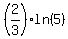 %282%2F3%29ln%285%29