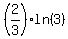 %282%2F3%29ln+%28+3%29