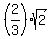 %282%2F3%29sqrt%282%29