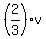 %282%2F3%29v