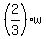 %282%2F3%29w