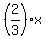 %282%2F3%29x