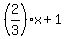 %282%2F3%29x%2B1