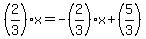 %282%2F3%29x=-%282%2F3%29x%2B%285%2F3%29