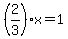 %282%2F3%29x=1