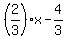 %282%2F3%29x+-+4%2F3