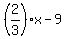 %282%2F3%29x-9