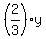 %282%2F3%29y