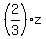 %282%2F3%29z