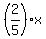 %282%2F5%29x