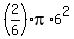 %282%2F6%29pi%2A6%5E2