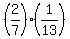 %282%2F7%29%2A%281%2F13%29