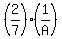 %282%2F7%29%2A%281%2FA%29