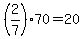 %282%2F7%29%2A70=20
