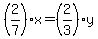 %282%2F7%29x=%282%2F3%29y