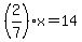%282%2F7%29x=14
