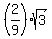 %282%2F9%29%2Asqrt%283%29