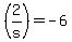 %282%2Fs%29=-6