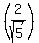 %282%2Fsqrt%285%29%29
