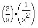 %282%2Fx%29+%2A+%281%2Fx%5E2%29