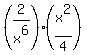 %282%2Fx%5E6%29%2A%28x%5E2%2F4%29