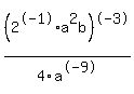 %282%5E-1%2Aa%5E2b%29%5E-3%2F4a%5E-9