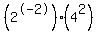 %282%5E-2%29%284%5E2%29