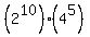 %282%5E10%29%284%5E5%29