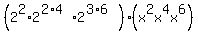 %282%5E2%2A2%5E%282%2A4%29%2A2%5E%283%2A6%29%29%28x%5E2x%5E4x%5E6%29