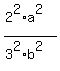 %282%5E2%2Aa%5E2%29%2F%283%5E2%2Ab%5E2%29