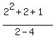 %282%5E2%2B2%2B1%29%2F%282-4%29