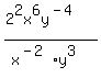 %282%5E2x%5E6y%5E%28-4%29%29%2F%28x%5E%28-2%29y%5E3%29
