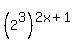 %282%5E3%29%5E%282x+%2B+1%29