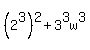 %282%5E3%29%5E2%2B3%5E3w%5E3
