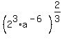 %282%5E3%2Aa%5E%28-6%29%29%5E%282%2F3%29