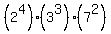 %282%5E4%29%283%5E3%29%287%5E2%29