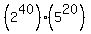 %282%5E40%29%285%5E20%29