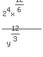 %282%5E4x%5E%2812%2F6%29%29%2F%28y%5E%2812%2F3%29%29