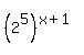 %282%5E5%29%5E%28x%2B1%29