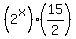 %282%5Ex%29%2815%2F2%29