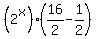 %282%5Ex%29%2816%2F2-1%2F2%29