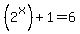 %282%5Ex%29%2B1=6