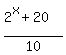 %282%5Ex%2B20%29%2F10