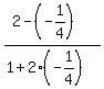 %282-%28-1%2F4%29%29%2F%281%2B2%2A%28-1%2F4%29%29