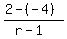 %282-%28-4%29%29%2F%28r-1%29